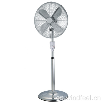 Ventilador de pie de metal con refrigeración por aire con aspas metálicas de control remoto 110-240V